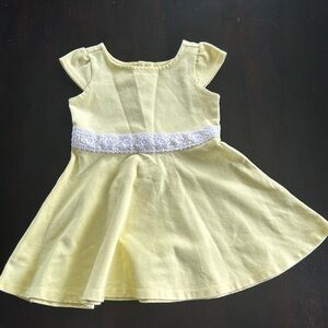 Janie and Jack Sunny Yellow Dress with White Detail